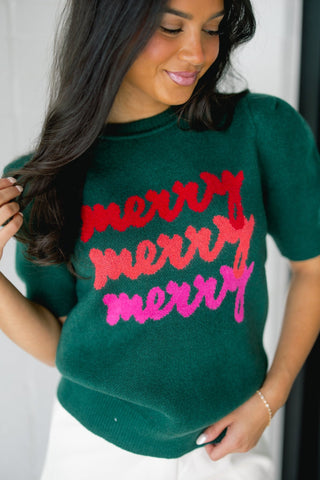 Girly Green Christmas Sweater - Instyle Boutique