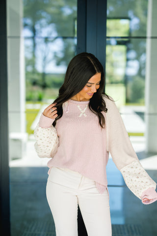 Sweet Pink Colorblock Thermal Top