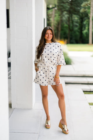 Polka Dot Pretty Black & Beige Set - Instyle Boutique