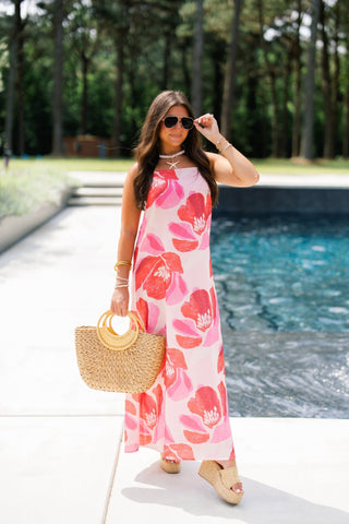 Coral and Pink Petal Cami Dress