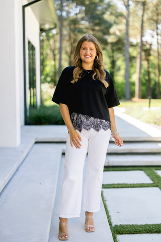Cute and Classy Black Lace Top - Instyle Boutique