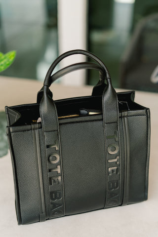 Black Tote Bag and Wallet Set