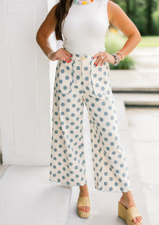Connect The Dot Blue Pants - Instyle Boutique