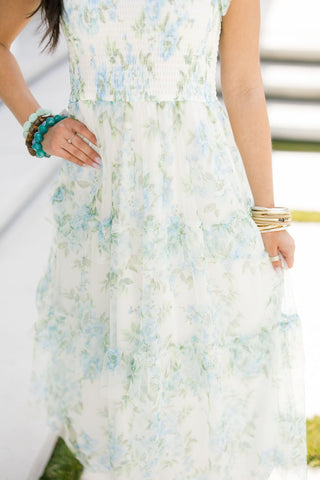 Romantic Garden Party Tulle Midi Dress - Instyle Boutique