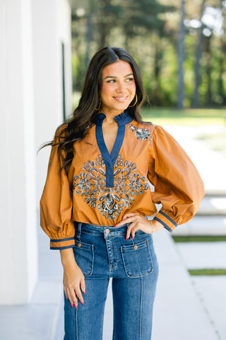 The Color Of Fall Camel Top