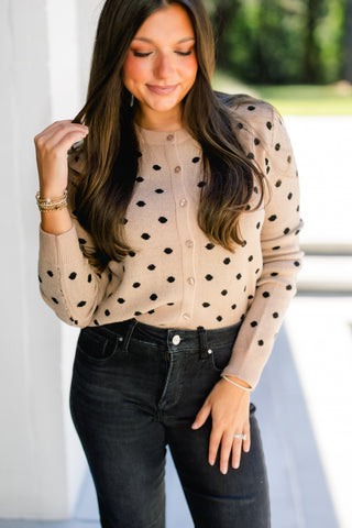 Polka Party Sweater Top