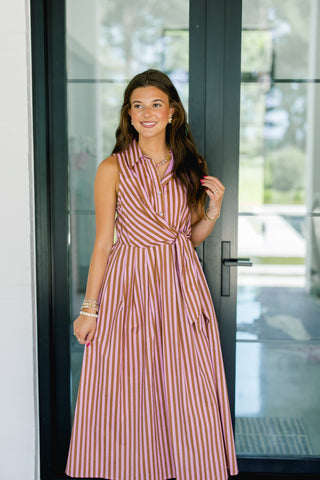 Sweet Stripes Midi Dress