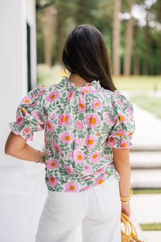 English Rose Ruffle Blouse - Instyle Boutique