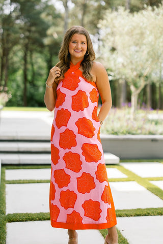 In Your Dreams Pink Halter Maxi - Instyle Boutique