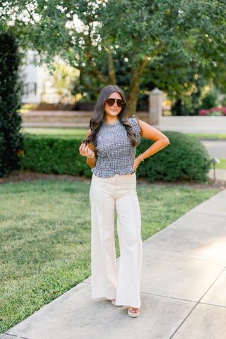 The Ecru Moment Flares - Instyle Boutique