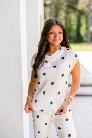 Let's Make Plans Polka Dot Top - Instyle Boutique