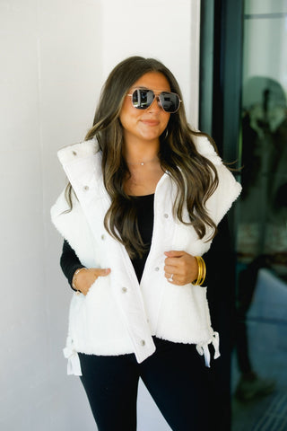 Winter White Vest ~PINK FRIDAY DEAL~ - Instyle Boutique