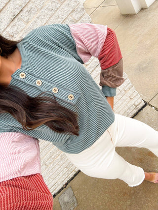 Sage And Rose Ribbed Top - Instyle Boutique