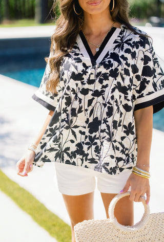 Midnight Garden Floral Top - Instyle Boutique