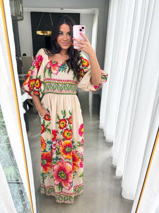 Out Of The Ordinary Ecru Dress