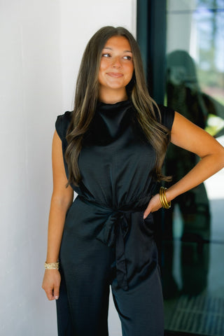 Holiday Ready Wide Leg Jumpsuit - Black - Instyle Boutique