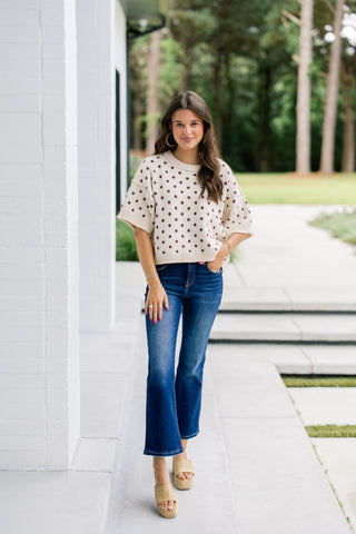 Dotty Daydream Sweater Top