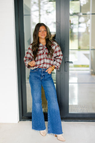 Poetic Plaid Top ~ DEAL OF THE DAY~ - Instyle Boutique