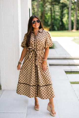 Biscotti Dot Shirtdress - Instyle Boutique