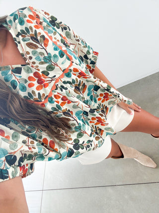 Exactly The Vibe Ecru Floral Top