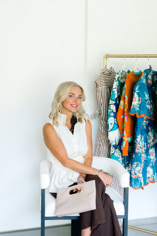 Flutter & Tie Ruffle Top-Cream