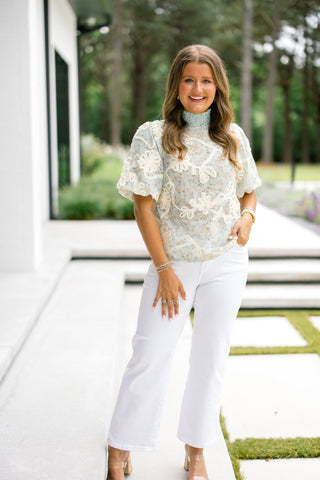 Heirloom Garden Eyelet Top - Instyle Boutique