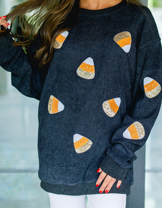 Candy Corn Ribbed Top