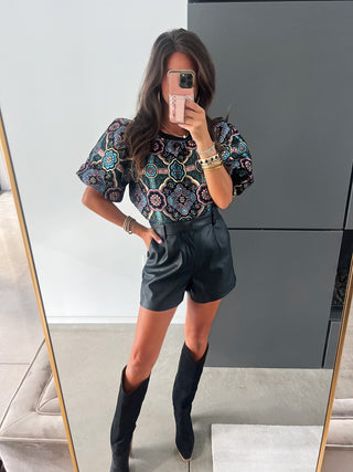 Make A Statement Jacqaurd Top