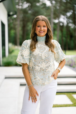 Heirloom Garden Eyelet Top - Instyle Boutique