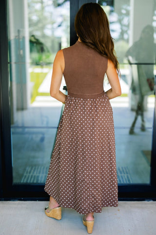 Just Trust Me Brown Midi Dress - Instyle Boutique