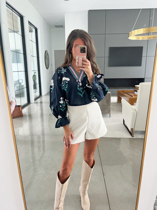 Moonlit Garden Printed Top