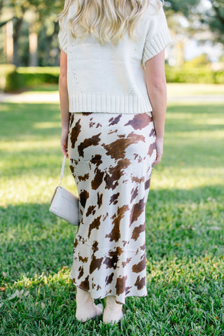 Perfect Print Satin Midi Skirt - Instyle Boutique