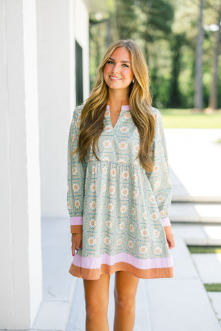 Muted Moments Mix Print Dress