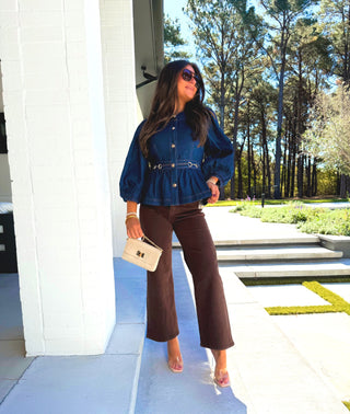 Best Dressed Dark Denim Top