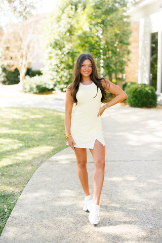 Yellow Glow Sculpted Active Dress - Instyle Boutique