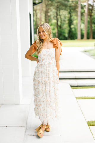 Graceful Moments Mesh Ruffle Dress