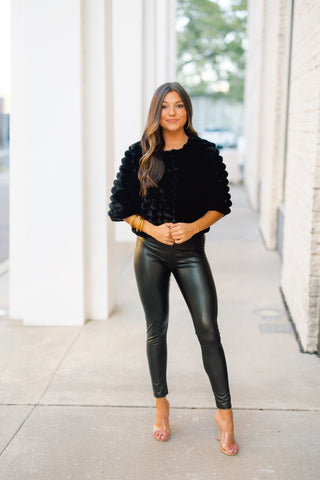 Fancy Darling Black Fur Coat