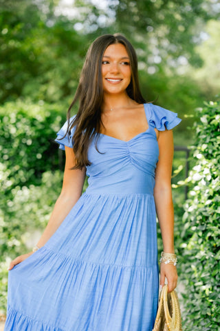 Quiet Skies Periwinkle Dress - Instyle Boutique
