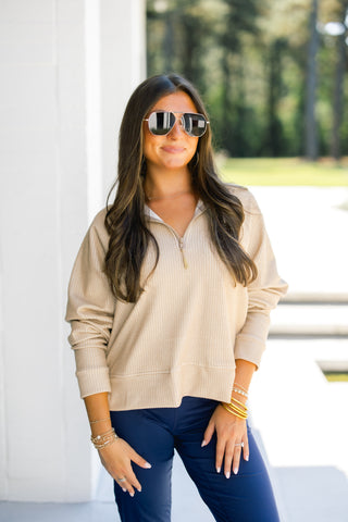 Sand Textured Sweatshirt