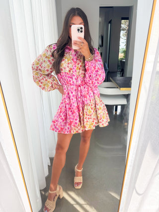 Beautiful Blooms Pink Floral Dress