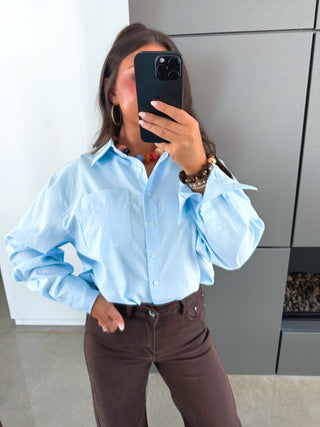 Chic and Simple Light Blue Top