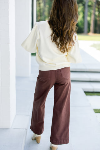 Let's Go Brown Cropped Denim