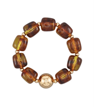 Marble Cube Brown Bracelet - Instyle Boutique