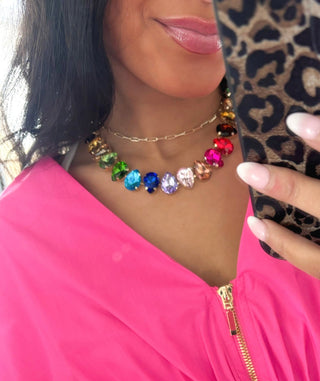 Confetti Gemstone Necklace - Instyle Boutique