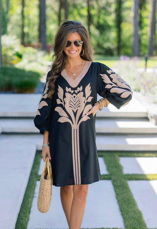Elevated Evening Embroidered Dress - Instyle Boutique