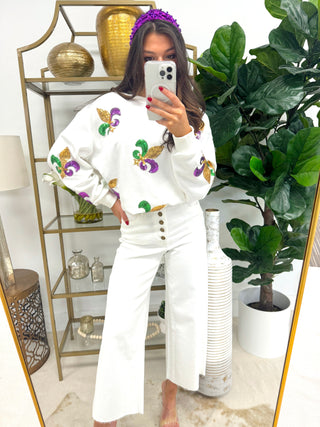Fleur De Lis Sequin Top ~FINAL SALE~
