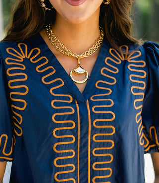 Layered Horsebit Pendant Necklace Set - Instyle Boutique