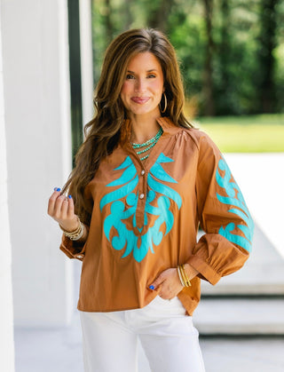 Moonlit Lagoon Top-Toffee - Instyle Boutique