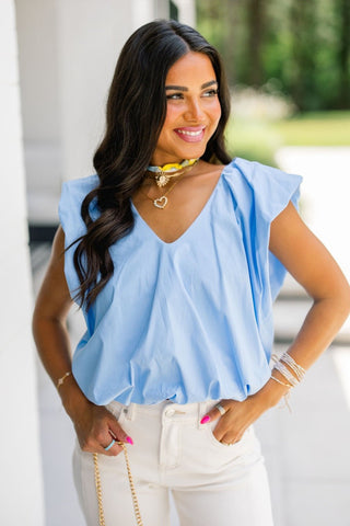 Bluebell Bubble Top - Instyle Boutique