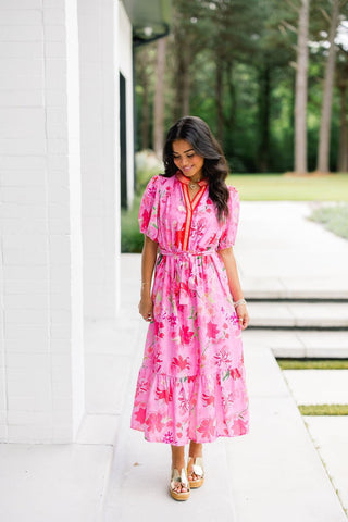 mini dresses Felicia Floral Beaded Mini Dress